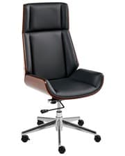 Image of Executive Chair TAMARACK Faux Leather Black