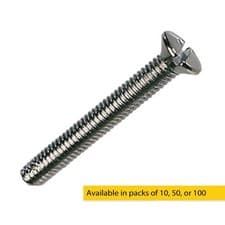 Image of M3.5 X 40mm Nickel Plated Electrical Plug Socket Screws - Choose 10/50/100 Pack
