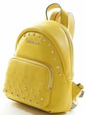 Image of Michael Kors Erin Studded Small MINI Convertible Pebbled Leather Backpack Citrus