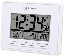 Image of Acctim Infinity 71952 Radio Controlled LCD Alarm Clock in White
