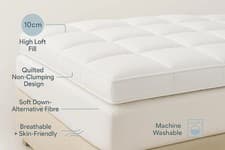 Image of Double 4" BHS Luxury 10cm Microfiber Mattress Topper Extra Thick Hotel Quality