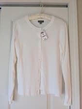 Image of New with Tags Style & Co. Petite Medium Women's Cardigan Sweater Rayon Off-White