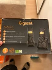 Image of Gigaset A120 Duo Cordless Home Phone Two Handsets, Black,
