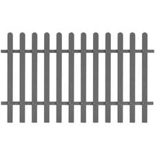 Image of WPC Picket Fence Outdoor Fence Panel Lawn Barrier Garden Border Edge vidaXL