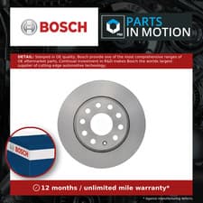 Image of 2x Brake Discs Pair Solid Rear 272mm 0986479677 Bosch Set 1K0615601AA 5Q0615601D