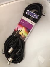 Image of 6m 3-pin XLR DMX flexible extension cable stage lighting theatre QTX patch