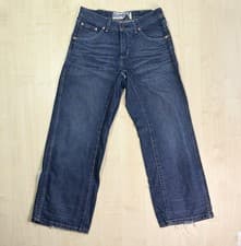 Image of Topman Ringer Straight Leg Denim Jean Navy W30 L28 Vintage Style