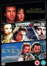 Image of 🆕BRAVEHEART / TRISTAN & ISOLDE / ROB ROY (DVD 2009) RGN 2 BBFC 15