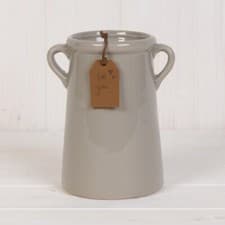 Image of Ceramic Flower Vase Pot with Handles - Choice of Colour & Size - Ideal Gift!