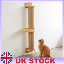 Image of 93cm Wall-Mounted Cat Activity Tree with Scratching Posts Cat Climbing Tree