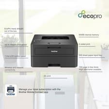 Image of Brother HL-L2400DWE Mono Laser Printer with EcoPro subscription, Single function