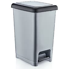 Image of Small Large Slim Plastic Pedal Bin Home Bedroom Bathroom Kitchen Rubbish Dustbin