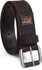Image of Timberland PRO Men's Genuine Full Grain Leather Belt, Rubber Patch Casual Belt