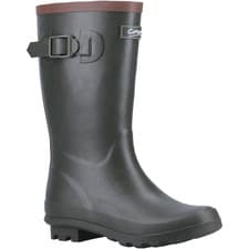 Image of Cotswold Bowldown green kid's rubber waterproof wellington boot