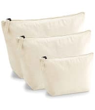 Image of Westford Mill EarthAware® Organic Cotton Canvas Accessory Bag Pouch with Zip