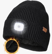 Image of Wmcaps Bluetooth LED Lighted Beanie with Thick Fleece Lining, Rechargeable Type-