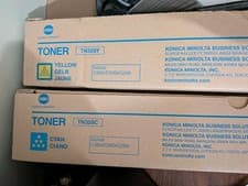 Image of Konica Minolta Complete Toner Set TN328 K C M Y - NEW SEALED OEM HIGH CAPACITY