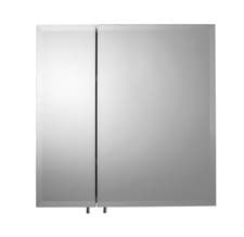 Image of Croydex Bathroom Cabinet Double Mirror Doors Hang n Lock, 61 x 61cm - Wellington