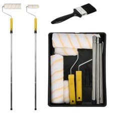 Image of 12 Piece Paint Roller Set - Extendable Handle for Wall Ceiling Painting UK