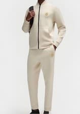Image of Hugo Boss very dark navy blue , and Light Beige Tracksuit in multiple sizes