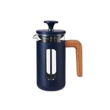 Image of La Cafetiere Pisa Navy Cafetiere with Wooden Handle - 3 Cup
