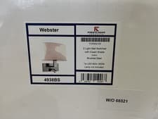 Image of Wall Light c/w built in reading light swt with Cream Shade color Brushed Steel