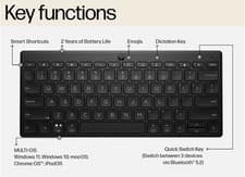 Image of HP 350 Compact Black Bluetooth Multi-Device Keyboard - 5.2 Bluetooth