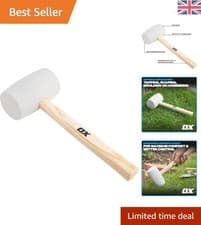 Image of Luxury OX Pro 32 oz White Rubber Mallet - Safe & Durable Tool for Delicate Tasks
