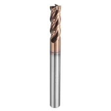 Image of Carbide Square End Mill 1/4" Dia TiSiN Coated 4 Flutes 1/4" Shank 2-1/2" Long