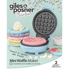 Image of Giles & Posner Mini Waffle Maker Machine Non Stick Compact Treat Maker - 550W