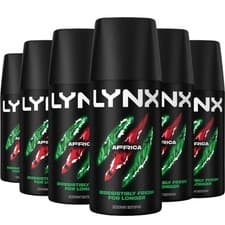 Image of 6 x Lynx Africa Mini Deodorant Bodyspray 35ml - Handy Travel Size NEW