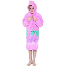 Image of A2Z 4 Kids Super Soft 3D Mermaid Animal Hooded Bathrobe Dressing Gown Beach Robe