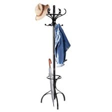 Image of DORTALA Wooden Rotating Coat Hat Hanger Free Standing Hallstand Umbrella Stand 1