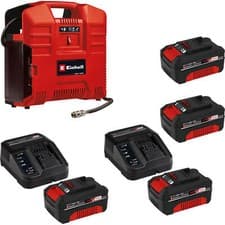 Image of Einhell TE-AC 36/8 LI OF Set 36v Cordless Oil Free Air Compressor 4 x 4ah Li-ion