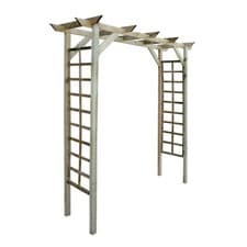 Image of Cerland Luna Flat Wooden Garden Arch 2.15m Tall Pressure Treated Trellis Panels