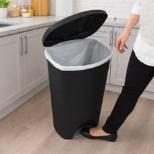 Image of Large Pedal Bin Home Office Kitchen Waste Rubbish Paper Trash Bins 50Litre