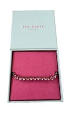 Image of Ted Baker Pink Tone Beaded Adjustable Bracelet With Pink Crystals BNWB