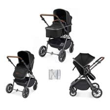Image of Ickle Bubba Cosmo 2 in 1 Pushchair Black/Tan