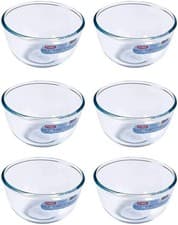 Image of 6x Pyrex Classic Fridge Freezer Oven Microwave Dishwasher Glass Mixing Bowl 2L