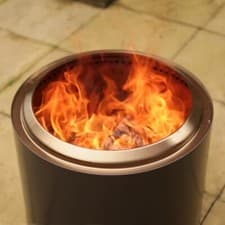 Image of Large Smokeless black fire pit and base, Firepit | Black Bonfire stove