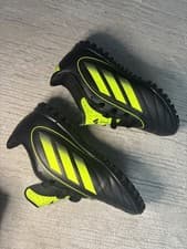 Image of Adidas Goletto Kids Astro Turf Football Trainers UK 11.5 Black Yellow TF Boots