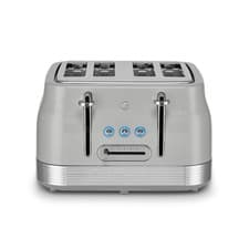 Image of Swan Retro Revive Grey 4 Slice Toaster Retro Design Chrome Accents ST19029GRY