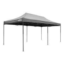 Image of Dellonda Premium 3x6m Pop-Up Gazebo Water Resistant Fabric Grey Canopy - DG141