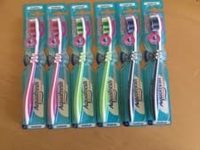 Image of Aquafresh Extreme Clean 3 Way Head Medium Toothbrush Six Pack