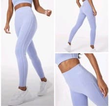 Image of Jack Wills Active Piped Leggings High Waisted Baby blue Size M/12