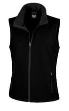 Image of Result Ladies Two Layer Softshell Bodywarmer Shower Wind Proof Work Wear Gilet