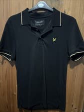 Image of Lyle and Scott Black Polo Shirt Medium Brand New Without Tags