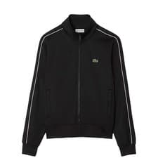 Image of Lacoste Paris Pique Zip Front Track Jacket Black
