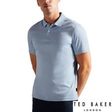 Image of Ted Baker Men's Slim Fit Zeiter Polo Shirt, Short Sleeve, in Blue, M-XXL, New