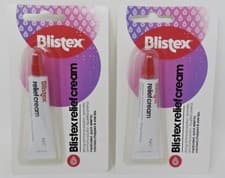 Image of x2 Blistex Relief Cream 5g Lip Balm for Cold Sores Dry Cracked Chapped Sore Lips